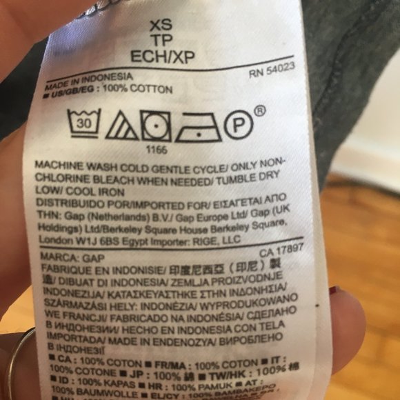 Blue Tshirt with zipper on the back - Picture 5 of 5